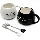 Koolkatkoo cat mug set 2-pack, ideal for cozy mornings with coffee.