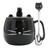 Koolkatkoo ceramic cat mug with lid for daily coffee or tea enjoyment.