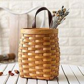 Koolouispoper hanging wicker basket for wall display and lightweight storage