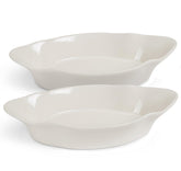KooK Au Gratin Dishes in ivory, oven-to-table convenience.