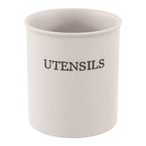 KooK large utensil crock on cream speckled ceramic keeps spoons within easy reach