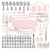 Kootek 158-pcs cake decorating kit turntable for smooth, professional-looking designs