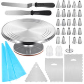 Kootek aluminium cake turntable 12 inch with smooth rotation for precise decorating