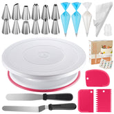 Kootek cake decorating kit stand turntable for smooth icing and steady rotation