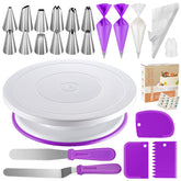 Kootek cake decorating kit stand with 360 degree rotation for even frosting patterns