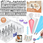 Kootek icing bags and tips set for precise home cake decorating.