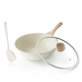 Kordisen nonstick wok on stove with lid for quick stir-fries