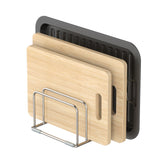KORRTFID cutting-board holder stand front view for secure vertical storage