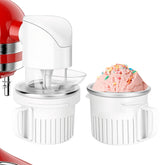 KOYOEY ice cream attachment mounted on a KitchenAid mixer for easy at-home desserts.