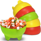 KSEV Salsa Bowls in assorted colors for dips and sauces.