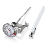 KT THERMO Instand Read thermometer checks coffee temperature for optimal flavor.