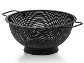 Kteniy black colander with handle for easy draining after cooking