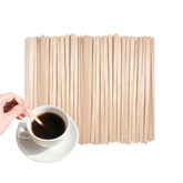 KTOJOY 7-inch birch wood stirrers for coffee and tea service