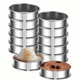 KUAYB crumpet rings 12pc set for uniform batter molds and muffins