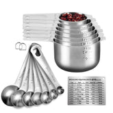 KUBEMUEG heavy-duty measuring cups and spoons for precise cooking.