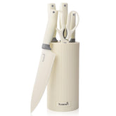KUISINE premium knife set block in ivory displaying organized blades for easy access