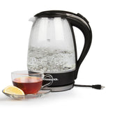 Kuissential electric water kettle with fast boiling for tea and coffee preparation.