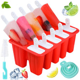KULENAND popsicle molds red 10 cavities for easy homemade snacks