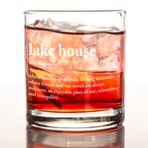 kunlisa Lake House whiskey glass 10oz with lake motif, ideal for home bars