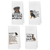 Kunlisa rottweiler dish towel front view, durable fabric for everyday drying.