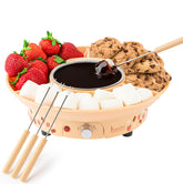 Kusini fondue pot electric base ready for precise chocolate melting.
