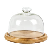 KVMORZE glass dessert dome over a cake for elegant display.