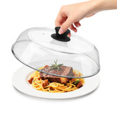 KVZKVZ 10in glass microwave splatter cover over leftovers for clean heating.