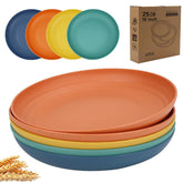 KY KANGYUN 10-inch wheat straw plates in four colors, durable daily dining option