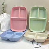 K Y KANGYUN divided plate with three compartments keeps meals separate for better portions.