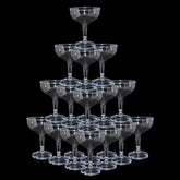 KYAPCK champagne coupe glasses 5oz clear for elegant toasts at weddings