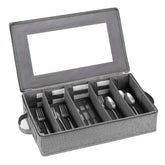 Lafulling flatware storage box with adjustable dividers keeps cutlery neatly sorted for easy access.