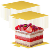 Lainrrew golden mini cake boards square for elegant cupcake presentation