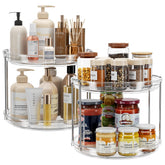 LAMU 2-pack 2-tier Lazy Susan assembly demonstrates easy setup for organized kitchen storage.