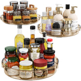 LAMU 3-pack Lazy Susan rotates smoothly for cabinet access and organization