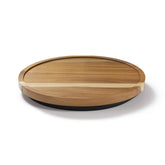 LAMU 9-inch Acacia Wood Lazy Susan top view for easy spice accessibility