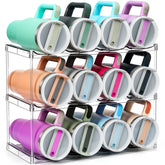 LANDNEOO Stanley 40oz bottle organizer keeps large bottles neatly arranged.