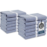 LANE LINEN kitchen towels in blue chambray 12-pack offer durable absorbency for everyday use
