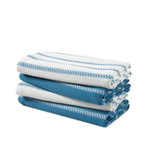 LANE LINEN blue-saphire towels soak up spills quickly in a busy kitchen