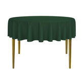Lann's Linens 70-inch round tablecloth in hunter green, elegant and durable for events