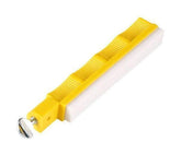 Lansky Ultra Fine Sharpening Hone with Yellow Holder closeup shows precise edge refinement.