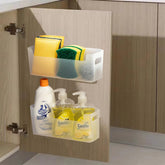 LANSKYWARE cabinet organizer on a door with adhesive for easy no-drill setup