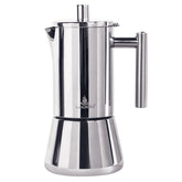 LAOION Stovetop Espresso Maker, 12-cup view, showing classic moka design for home brewing.