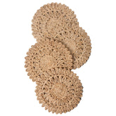 Laquedecraft round corn husk placemats set of 4 add rustic warmth to your table