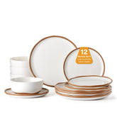 Lareina dinner plates for everyday meals with farmhouse charm and sturdy form.
