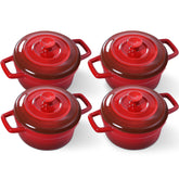 Lareina mini cocotte 12oz with lid for portion-perfect solo meals.