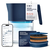 LARQ PureVis pitcher front view showing 8-cup capacity for daily hydration