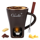 Lasuroa chocolate fondue mug ready for dipping fruit and sweets