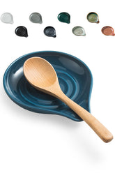 LAUCHUH spoon rest on stove top keeps counters tidy and spills contained.