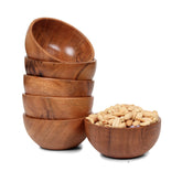 LAVAUX DESIGNS acacia dessert bowls set of six for elegant desserts and charcuterie