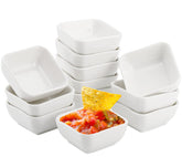 Lawei 12-pack ceramic dip bowls in white for party sauces